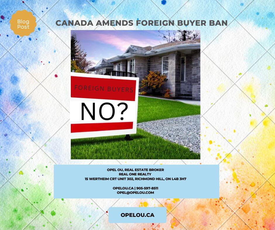 Canada Amends Foreign Buyer Ban to Allow Certain Exemptions main image